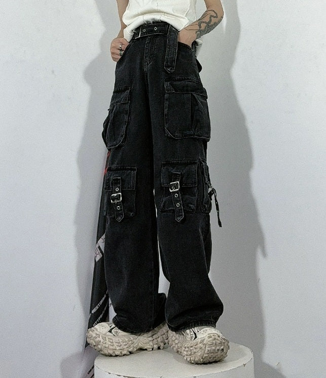 Multi-pocket Workwear Denim Jeans WN3231