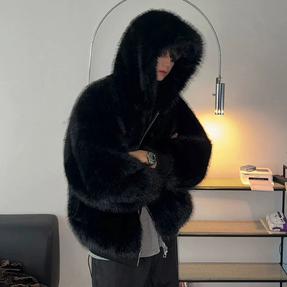 Fake Fur Warm Oversize Hooded Puffer Jacket WN20233