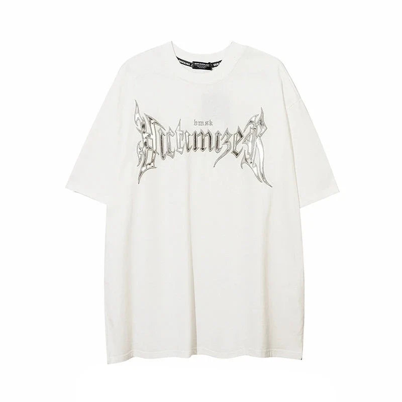 Oversize Embroidery Short-sleeve T-shirt WN5476
