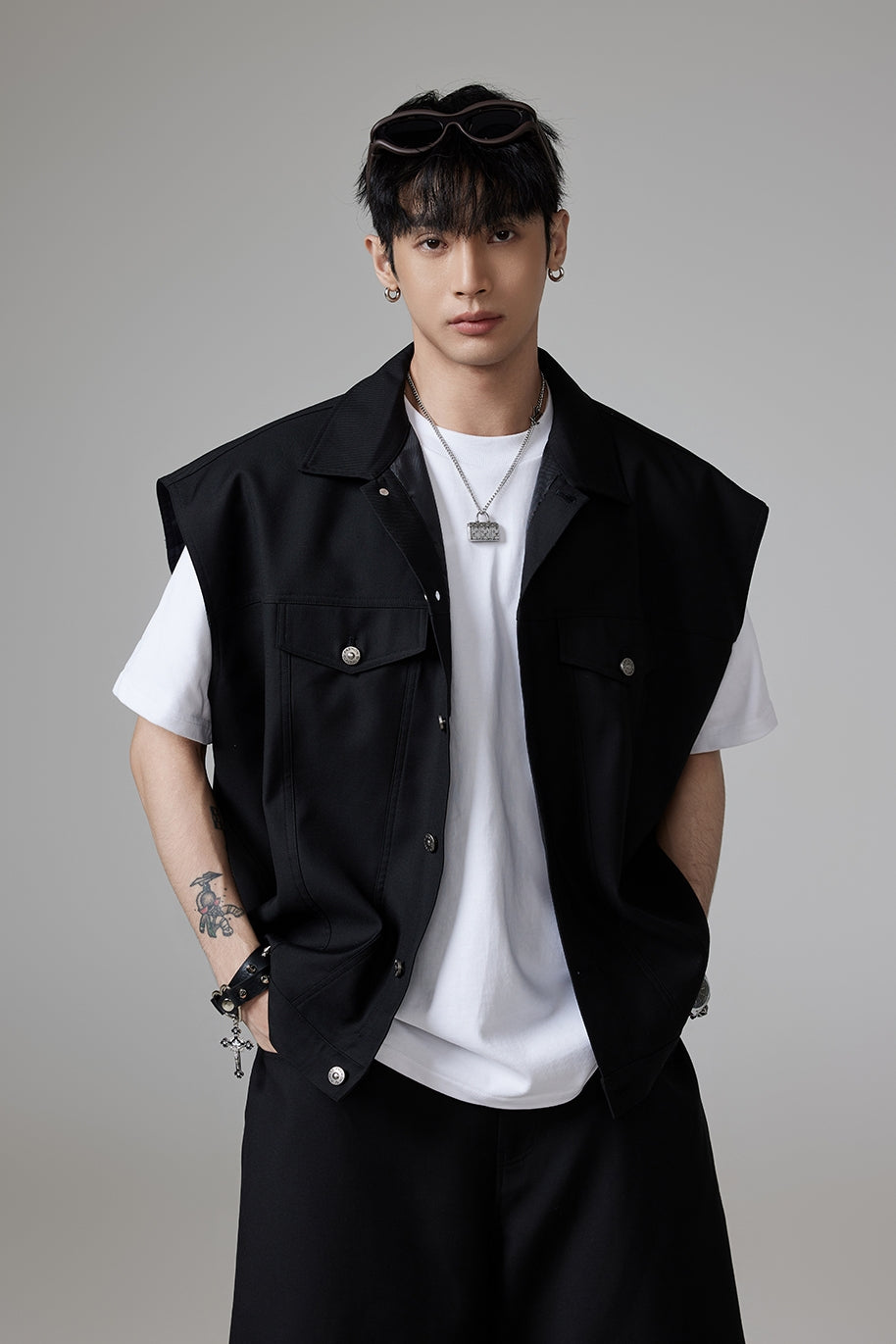 Oversize Vest & Knee-Length Trousers Setup WN13376