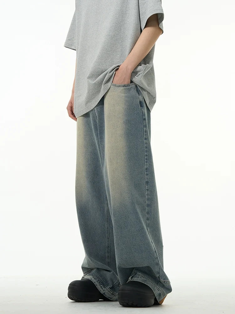 Inverted Design Wide-leg Denim Jeans WN5160