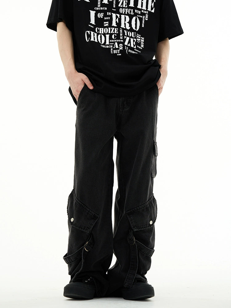 Retro Workwear Straight Denim Jeans WN4503